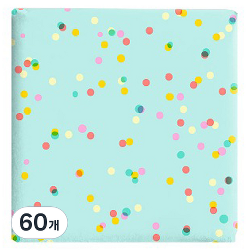 인디케이 컨페티 포장지, 민트, 60개