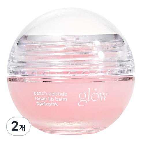 글로우 피치 펩타이드 립밤 페일핑크, 자몽향, 8g, 2개