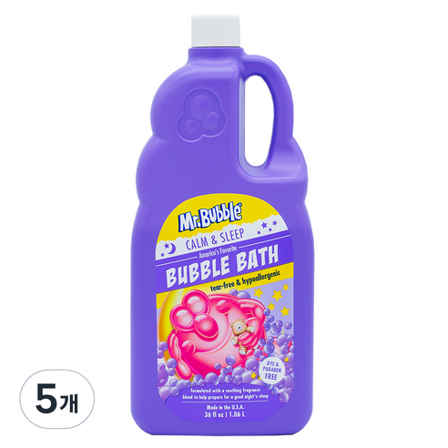 미스터버블 캄앤슬립 버블바스 유아입욕제 라벤더향, 5개, 1060ml