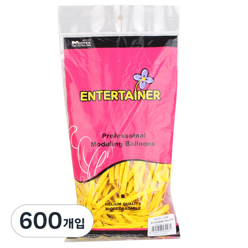 파티쇼 네오룬즈 260N 요술풍선, 스탠다드 옐로우, 6개