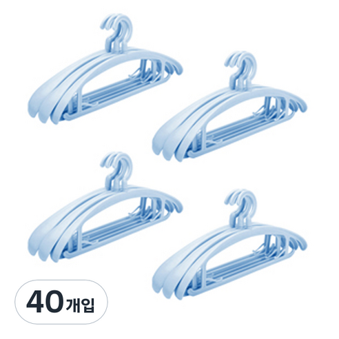 블럭마트 파스텔 2in1 옷걸이, 랜덤발송, 40개