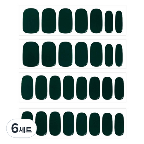 데싱디바 글로우 네일스티커 20p 세트, 그린우드, 6세트