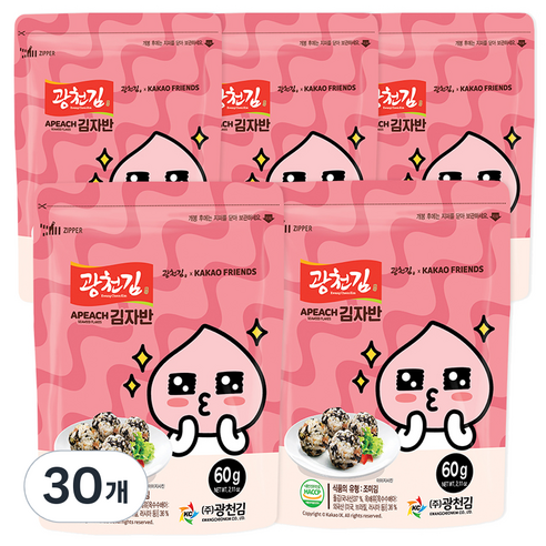카카오 어피치 자반, 60g, 30개