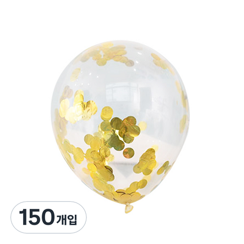 파티팡 컨페티벌룬 30cm, 골드, 150개입