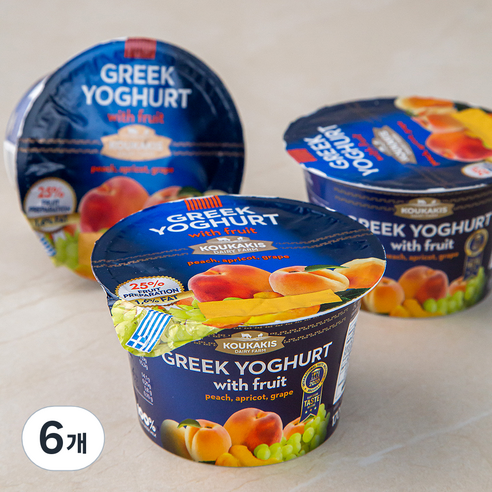 코우카키스 복숭아 그릭요거트, 170g, 6개