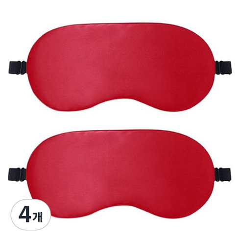 라붐 경량 심플 밀착 암막 아이마스크 수면안대 레드, 4개, 1개입
