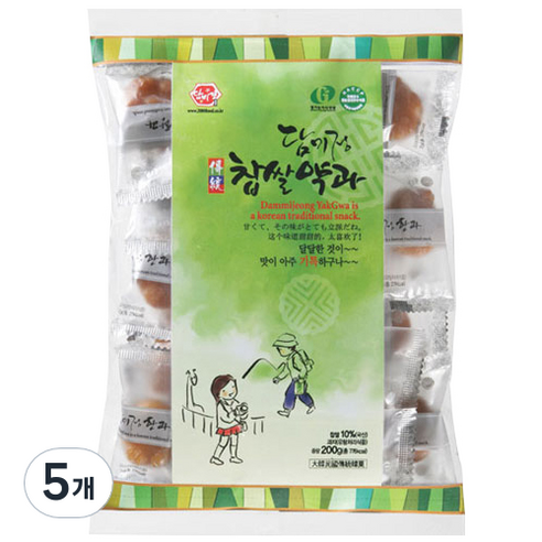 담미정 미니찹쌀약과, 200g, 5개