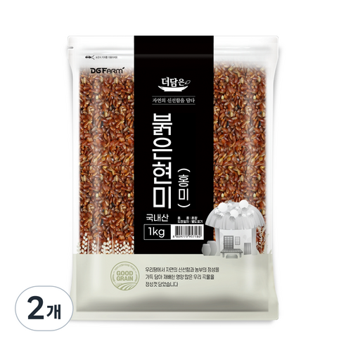 더담은 붉은현미, 1kg, 2개