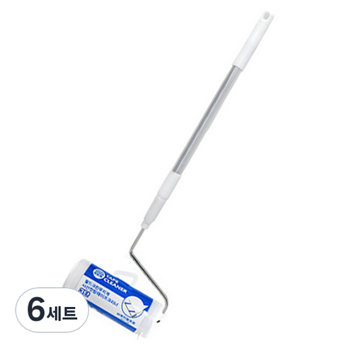 월드크린 테이프 크리너 3단 롱핸들 본품 + 60회 리필, 6세트