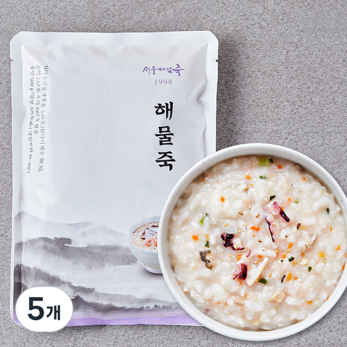 서울마님죽 해물죽, 500g, 5개