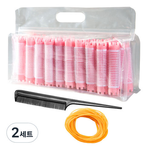 셀리본 헤어볼륨 롤스타 뿌리 볼륨펌 매직찍찍이 롯드 1호 세트, 2세트, 랜덤발송(롯드)