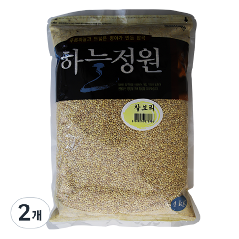 청그루 하늘정원 찰 보리쌀, 4kg, 2개