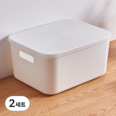 비투윈 편리한 기타 수납 정리용품 + 뚜껑 세트, 화이트6, 2세트