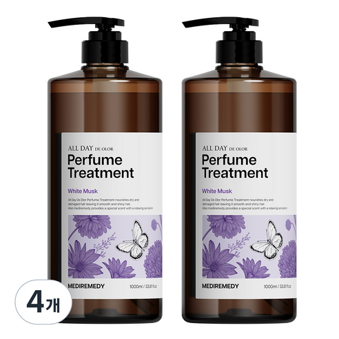 메디레머디 올데이 데오르 퍼퓸 트리트먼트 화이트머스크, 1000ml, 4개