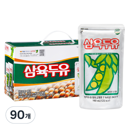 삼육두유 파우치, 190ml, 90개