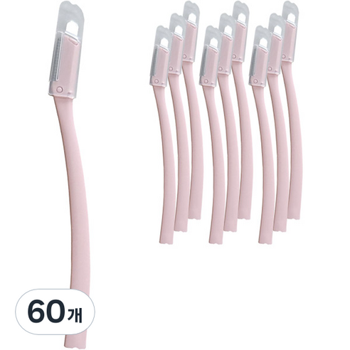 신도프라임 일본칼날 안전캡 눈썹칼, 베이비핑크, 60개