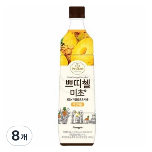 쁘띠첼 미초 파인애플 식초, 900ml, 8개