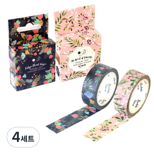 라이프포인트 마스킹 테이프 S1011 세트, S1011, S1012, 4세트