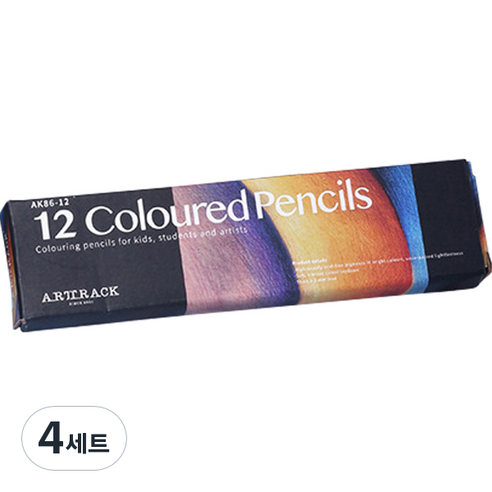 아트 팩 유성 색연필 세트, 4세트, 12색