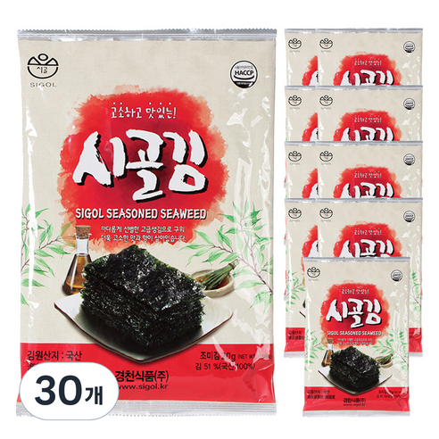 시골 시골김 전장김, 20g, 30개
