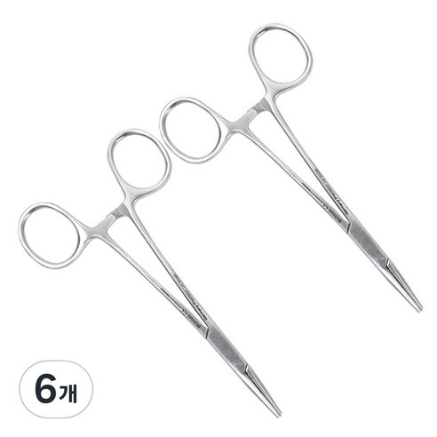 의료용 포셉 겸자 직선 12.5cm, 6개