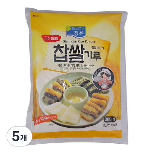 청은에프엔비 국산 찹쌀가루, 300g, 5개