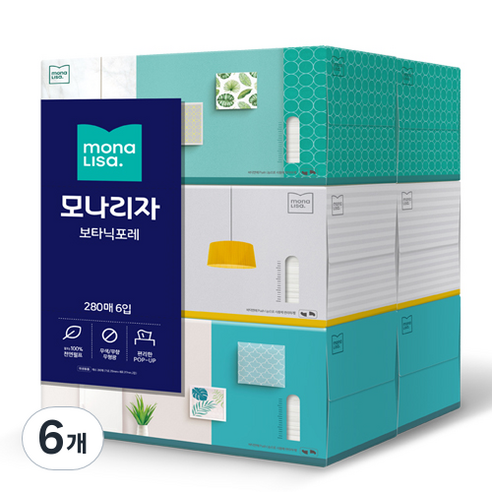 모나리자 보타닉포레 미용티슈 280매, 6개입, 6개