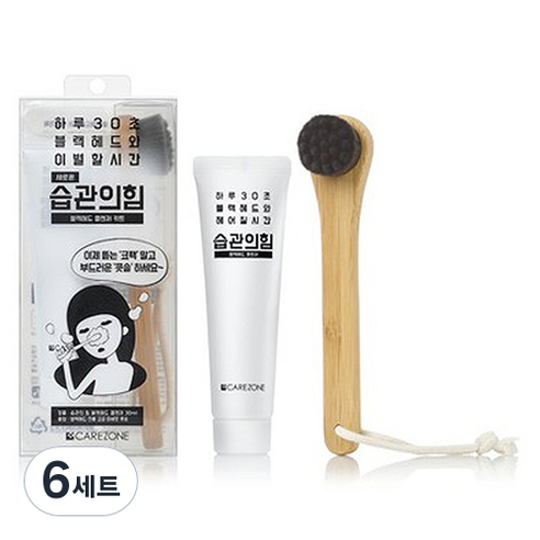 케어존 습관의 힘 블랙헤드 클렌저 세트 2종, 6세트