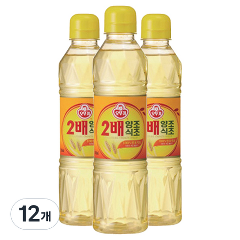 오뚜기 2배 양조식초, 500ml, 12개