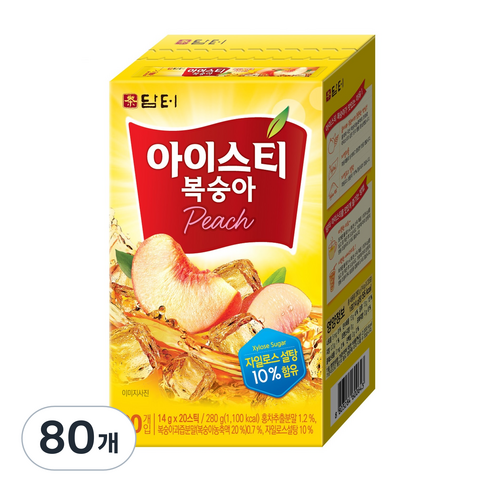 담터 복숭아 홍차, 280g, 4개