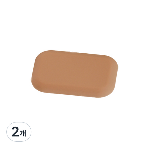 FTSY 휴대용 렌즈케이스 렌즈통, 브라운, 2개