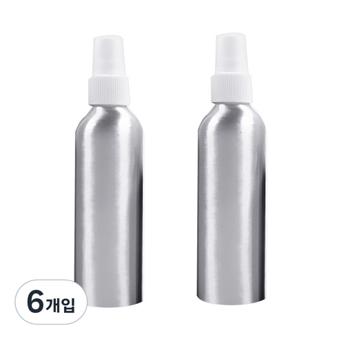 DM 뷰티 스프레이 알루미늄 공병 150ml, 화이트, 6개입