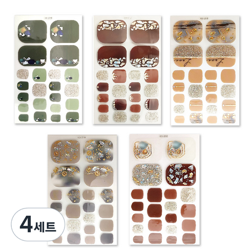 패디 스티커 5종 세트, 가을밤, 4세트