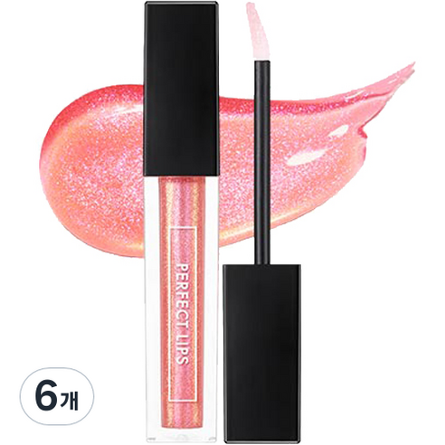 토니모리 퍼펙트 립스 샤인 글로스, 펄글로스, 4.5g, 6개