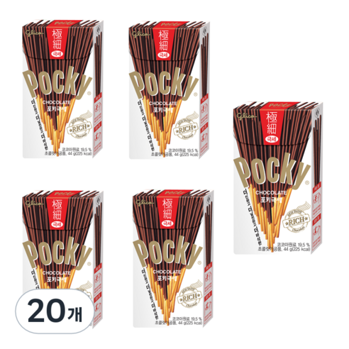 해태제과 포키 극세 막대과자, 44g, 20개