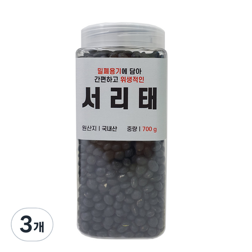 대한농산 통에담은 서리태, 700g, 3개