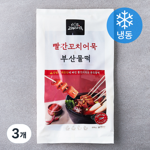 고래사어묵 빨간꼬치어묵 & 부산물떡 (냉동), 616g, 3개