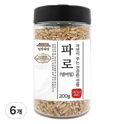 건강곡간 파로 엠머 밀, 200g, 6개