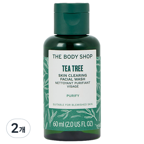 더바디샵 티트리 스킨 클리어링 훼이셜 워시, 60ml, 2개