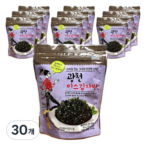 한아담식품 광천 미스김자반 50g, 30개
