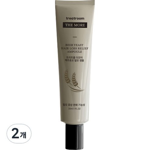 트리트룸 더모어 맥주효모 저자극 영양 탈모 헤어 앰플, 30ml, 2개