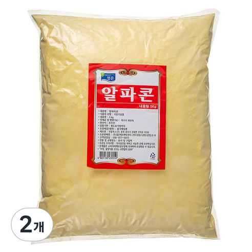 청은 알파콘 옥수수가루, 5kg, 2개