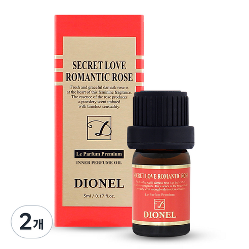 디오넬 시크릿 러브 로맨틱 로즈, 5ml, 2개