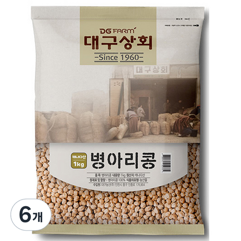대구상회 캐나다 병아리콩, 1kg, 6개