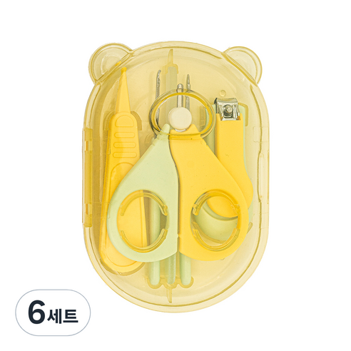더마더 아기 손톱깎이 6종세트, YELLOW, 6세트