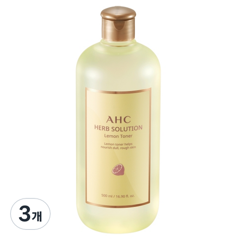 AHC 허브 솔루션 레몬 토너, 500ml, 3개