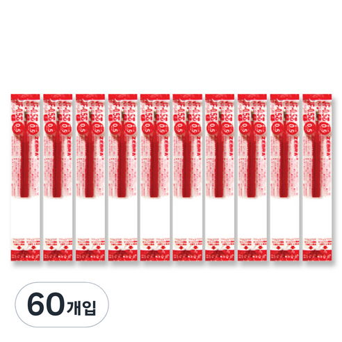 제브라 젤잉크 JF 리필심 0.5mm, 적색, 60개