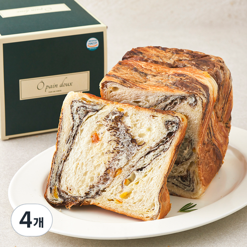 데니쉬 식빵 한라봉 초콜릿, 560g, 4개