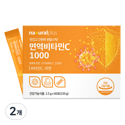 내츄럴플러스 면역 비타민C 1000 60p, 150g, 2개