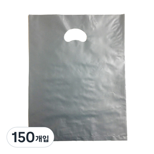 팩스타 펀칭 비닐봉투 PE35 35 x 45 cm, 회색, 150개입